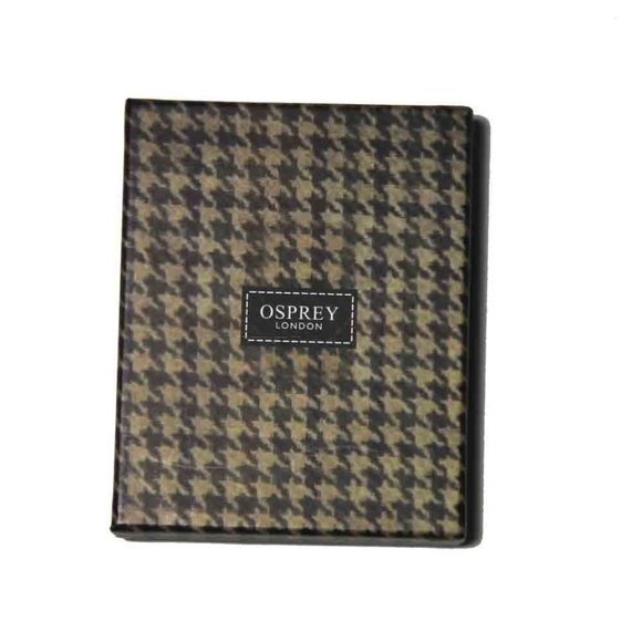 Osprey London Felix ID Wallet Bifold Black Glazed Calf Leather Men's - Picture 6 of 6